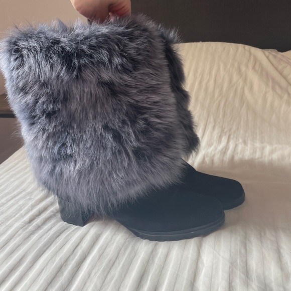 Stuart Weitzman Shoes - Stuart Weitzman Heel Boots with Furry Trim